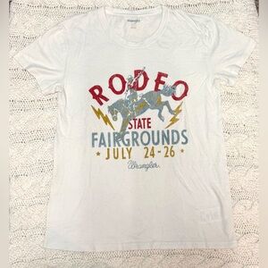 Wrangler White Rodeo Fairgrounds T-Shirt